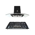 thumbnail image 1 of Combo Supra Parrilla De 5 Quemadores Y Campana De Pared Combo Viterbo Color Negro, 1 of 4
