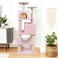 thumbnail image 4 of Gymax 57'' Cat Tree for Indoor Cats w/Dual Condos Hammock Sisal Scratching Posts, 4 of 10