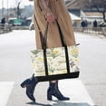 thumbnail image 4 of FORMRS Canvas Laptop Tote Bag for Women with 15.6" Computer Compartments Shoulder Handbag, Floral Rabbit, 4 of 7