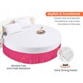 thumbnail image 2 of SGI Bedding Round Bed Skirt |Wrap Around Microfiber Bed Skirt | Fade Resistant, Wrinkle Free, Anti-static, Decorative, Extra Storage Space, Clutter-Free | 80" Diameter / 12" Drop, Hot Pink, 2 of 8