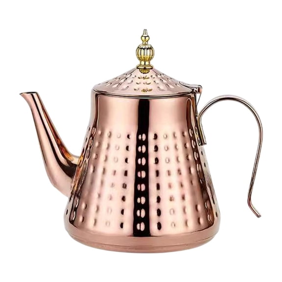 deevoka Stainless Steel Tea Kettle Blooming Loose Leaf Tea Maker for Small Gathering 1.3L