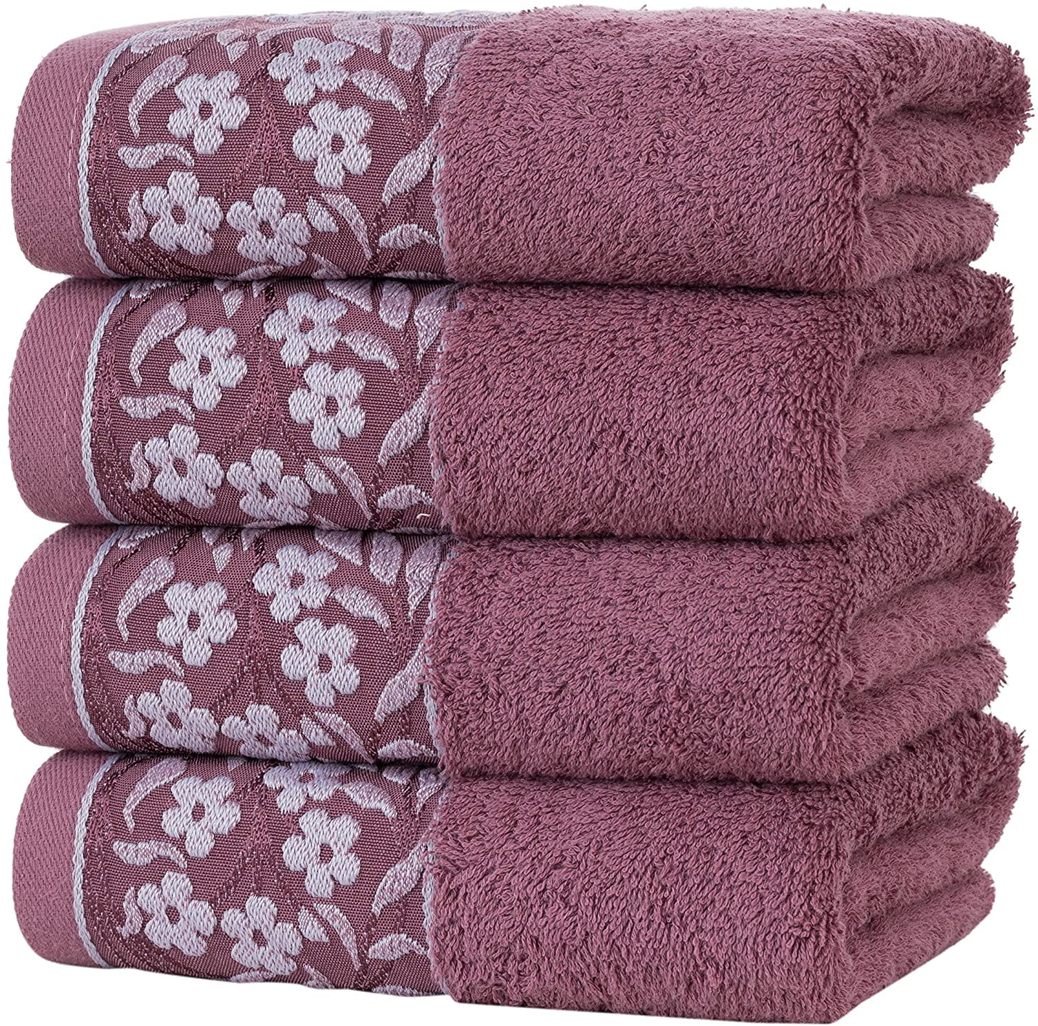 Lahammam turkish dish towels, new 100% Cotton, lilac, set of 4