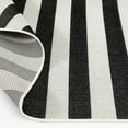 thumbnail image 5 of Mainstays Black and White Striped Cabana Woven Outdoor Rug, 5'x7', 5 of 11