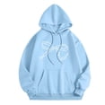 thumbnail image 1 of Chandail à Capuche pour Femmes, Manches Longues, Motif Sportswear, Mode 2025, Décontracté, 1 of 6