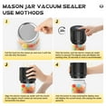 thumbnail image 3 of GPED Mason Jar Vacuum Sealer, Electric Cordless Mason Jar Vacuum Sealer for Food Storage and Fermentation, Vacuum Sealer with Can Opener for Wide-Mouth & Regular-Mouth Mason Jars, 3 of 7