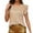 AB236 Gold, variant on Ruffled Sleeve Shirt For Women Sequin Solid Color V Neck Tops Fashion Lightweight Ladies Regular Fit Carnival Sparkling Clothes Pink