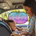 thumbnail image 2 of Yuyamidu Colorful Fish Scale Car Window Shades for Side Window Novelty Mesh Car Window Sun Shade for Baby 2 PCS Auto Window Sunshades for Kids Sun Glare and UV Rays Protection, 2 of 7