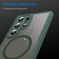 thumbnail image 3 of Allytechgroup Magnetic Case for Samsung Galaxy S25, Compatible with Magsafe Transparent Matte Back Cover Slim Fit Anti-Scratch Hybrid Rugged Phone Case Cover for Samsung Galaxy S25, Green, 3 of 7
