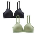 thumbnail image 2 of Aloohaidyvio Clearance Wireless Bras for Women No Underwire Push Up Bras Seamless Everyday Basic Bra 2 Pack, 2 of 6