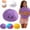 Purple M: 15cm/5.9 Inch, variant on Giant Dumpling Squishy, 4/6/10 Inch Jumbo Dumpling Stress Ball, Soft Squeeze Decompression Dough, Anxiety Relief Fidget, Adult Fidget Tool (White S: 10cm/3.9 Inch)