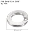 thumbnail image 2 of Unique Bargains 5/16-Inch 304 Stainless Steel Spring Lock Washer Split Lock Washer 30 Pack, 2 of 4