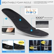 Women's Walking Shoes Arch Support Non Slip Work Shoes Breathable Knit Upper Lightweight for Plantar Fasciitis