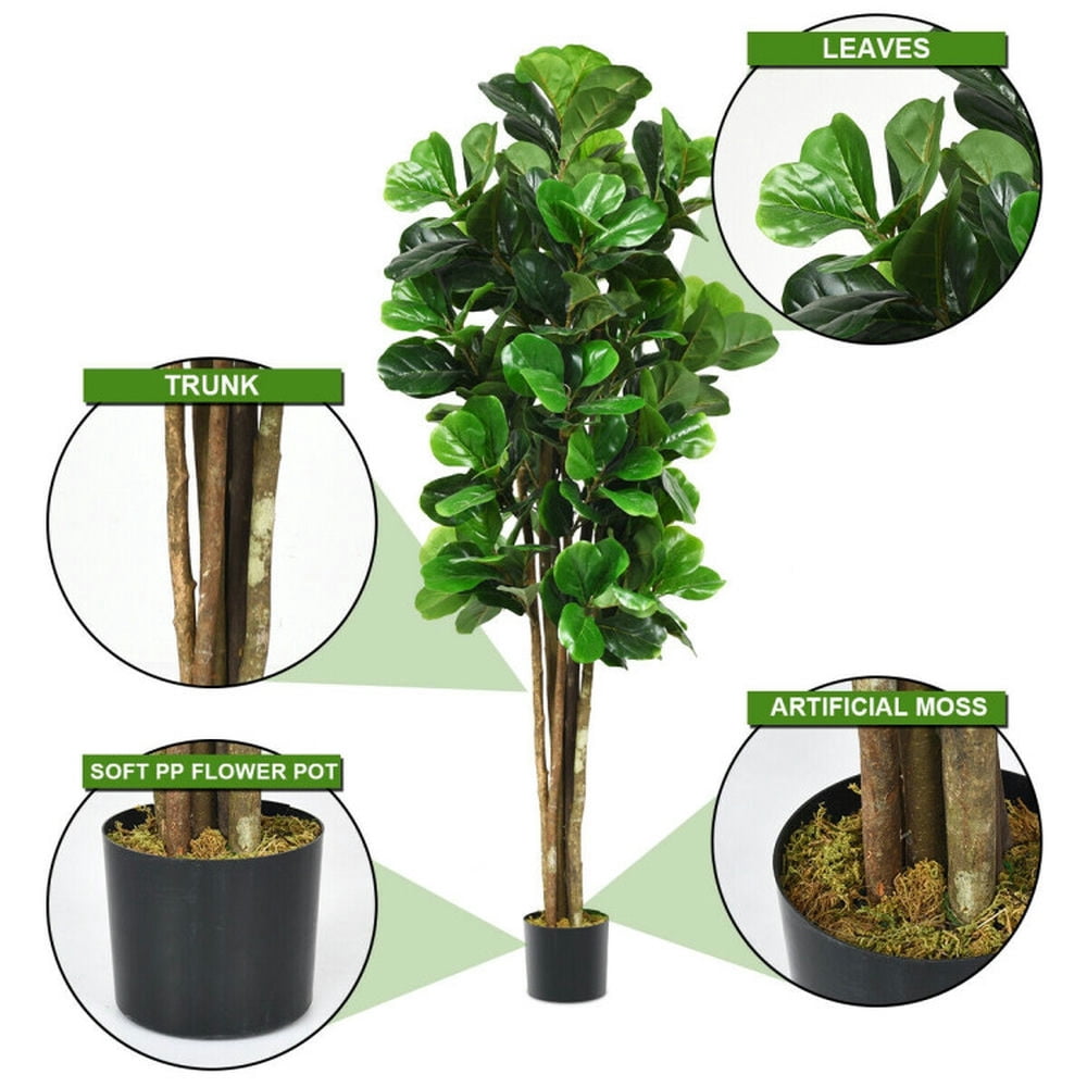 Barara King Artificial Plant, Tall Fake Plant, Indoor Home Décor, 6-Feet Artificial Indoor-Outdoor Home Decorative Planter