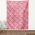thumbnail image 3 of Flower Fabric by the Yard, Bicolour Pattern of Spring Thrill Mood Flowers with Dots Blossoming, Decorative Upholstery Fabric for Chairs & Home Accents, 5 Yards, Coral Pale Pink by Ambesonne, 3 of 4