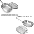thumbnail image 4 of 304 Stainless Steel US Military Mess Kit Lunch Box Camping Cookware Hiking Picnic BBQ, 4 of 6
