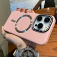 thumbnail image 1 of New Luxury Matte PC Bumper Magnetic Case For iPhone 16 15 14 Plus 13 12 Pro Max Magsafe Wireless Charging Protection Back Cover Pink For iPhone 14 Plus, 1 of 6