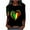 Black, variant on Black History Tops for Women Fashion Printed Crew Neck Womens Tops Classic 3/4 Length Sleeve Shirts for Women Soft and Breathable African American Top S-3XL,Silver