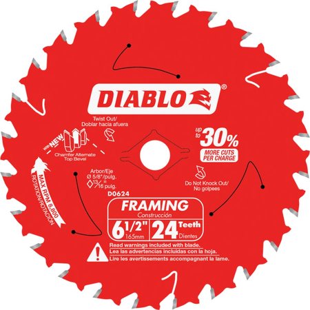 UPC: 0008925157014 | Diablo 6-1/2 In. x 24-Tooth Framing Saw Blade Pro Bulk Pack (3-Pack)