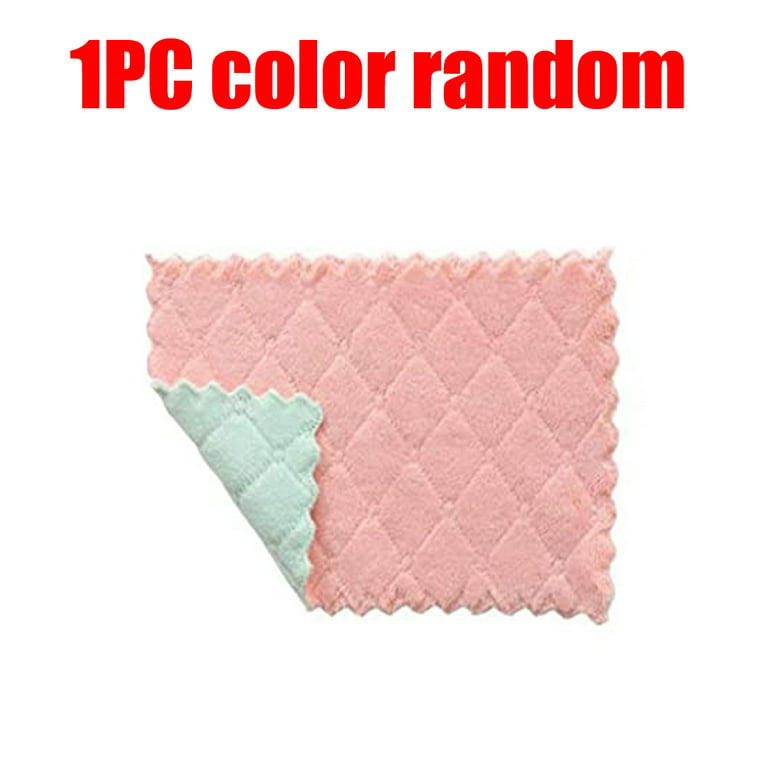 5 pcs Color Random Water Ripple Coral Velvet Dish Towels,Strong Absorbent  Cleaning Cloth,Table Cleaning Rags, Household Cleaning Tools, Home Kitchen  Supplies