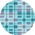 thumbnail image 1 of Ahgly Company Machine Washable Indoor Round Transitional Blue Ivy Blue Area Rugs, 6' Round, 1 of 7