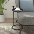 thumbnail image 3 of Abble 12" Matte Black Round Metal C Table, 3 of 6