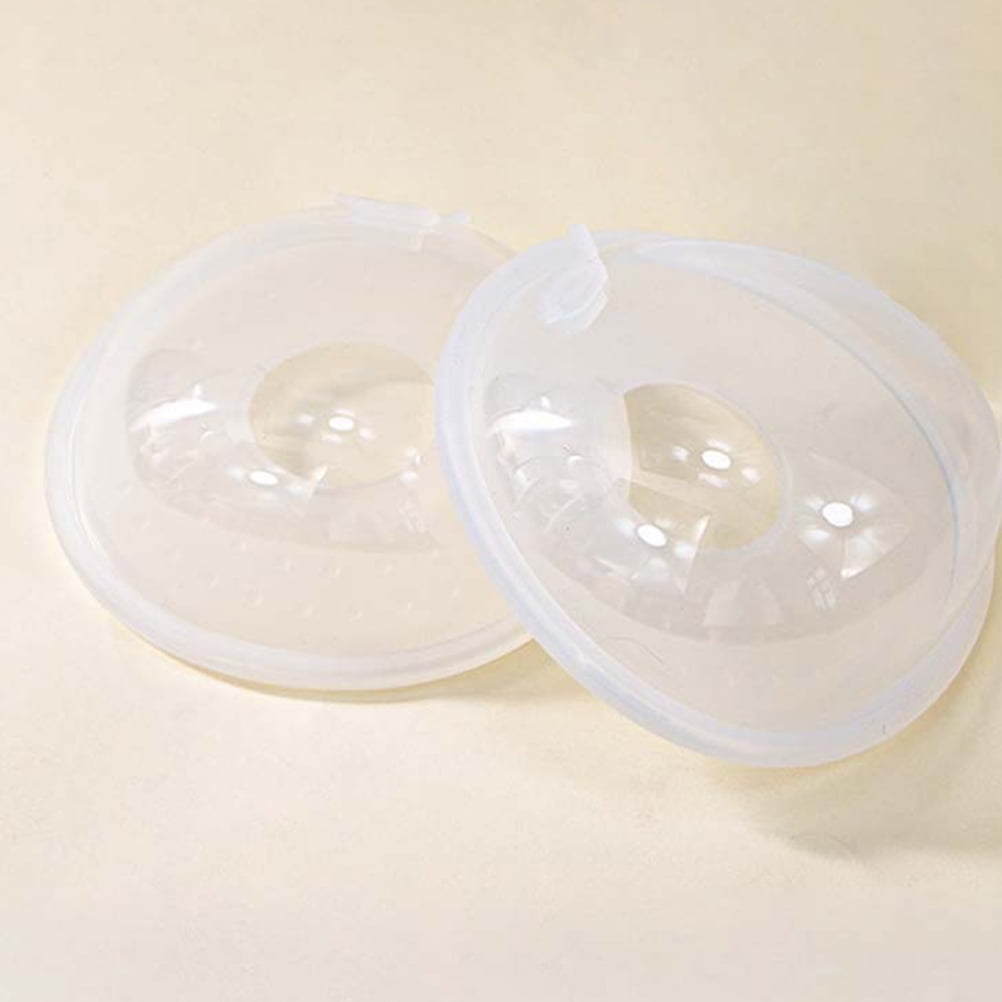 OFFIGAM 2-Pack Leakproof Silicone Collector Shells Pads for Comfortable and Convenient Breastfeeding Moms