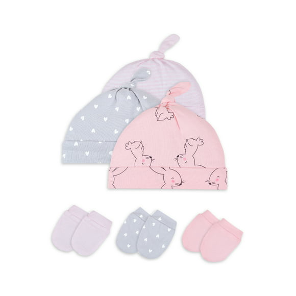 Baby Girls Fleece Hat and Mitten Set 9-18 Months