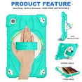 thumbnail image 2 of ELEHOLD Case for Samsung Tab A7 Lite 8.7 (2021), Heavy Duty Shockproof Case with Pencil Holder/Stand/Hand Strap/Shoulder Belt, Rugged Protective Cover for Boys Girls,Mint, 2 of 9