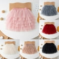 thumbnail image 4 of Toddler Girls Summer Skirts Child Ballet Tutu Mesh Princess Casual Short Skirt Performance Smocked A-Line Sweet Skorts Matching Outfits 4-5 Years, 4 of 6
