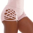 thumbnail image 1 of Women's Solid Skinny Cut Out Shorts, Sexy High Waist Yoga Shorts, Women's Clothing, 1 of 5
