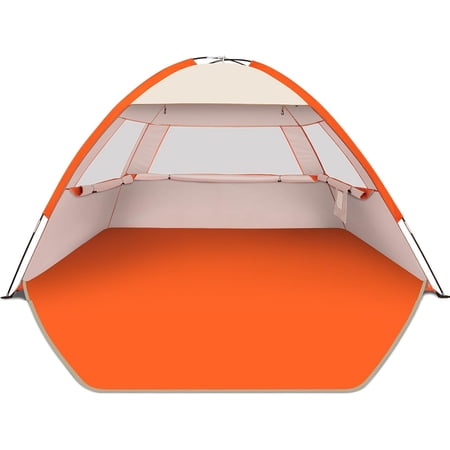 Beach Tent, Beach Shade Tent for 3/4-5/6-7/8-10 Person with UPF 50+ UV Protection, Portable Beach Tent Sun Shelter Canopy, Lightweight & Easy Setup Cabana Beach Tent