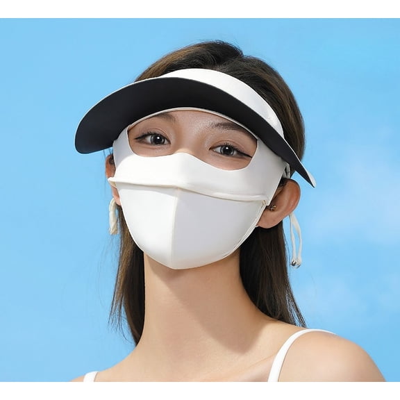Face Sun Protection Mask Outdoor Breathable Uv Protection Sunscreens Hat Scarf Combination For Fair Skin