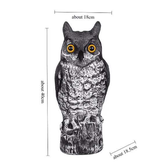 Simulated Owl Statue, Resin Garden Animal Figurine Decor for Yard Patio Lawn Outdoor Ornament