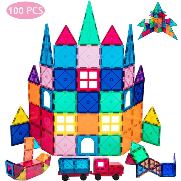 100 pcs Tiles Set, Building Block Toys Tiles Kids