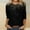 005 Black, variant on Women Causal T-shirt Sparkle Sequin Printed 3/4 Sleeve Crewneck Pullover Dressy Glitter Loose Tunic Tee