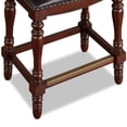 thumbnail image 5 of Chester Brown Faux Leather Saddle Seat Farmhouse Style Counter Stool, 5 of 5