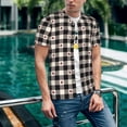 thumbnail image 6 of Lsque Black Plaid Heart Pattern Mens Polo Golf Shirts Funny Graphics Shorts Sleeve Button Shirts Baseball T-shirt-3X-Large, 6 of 7