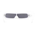thumbnail image 4 of Monolens Narrow Shield Cyclops Wrap Robotic Plastic Sunglasses White - Black, 4 of 4