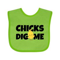 Inktastic Chicks Dig Me Boys Baby Bib