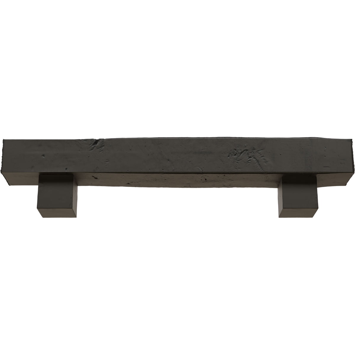 Ekena Millwork 8"H x 12"D x 60"W Knotty Pine Faux Wood Fireplace Mantel Kit w/ Alamo Corbels, Burnished Cedar