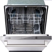 Cosmo 24 Cooktop & Microwave w/ Vent Fan & Wall Oven & Dishwasher & Fridge Set