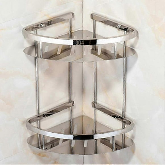 Wall Mount Shelves Triangle Bathroom Holder Shower Caddy Corner Adhesive Bathroom Shelf Floating Shelves Wall--36.6X41.6CM