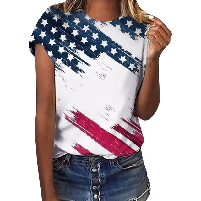 Cathalem Womens Short Sleeve Textured Tops Loose Fit Crewneck Short Sleeve Tops Basic Tees,White L