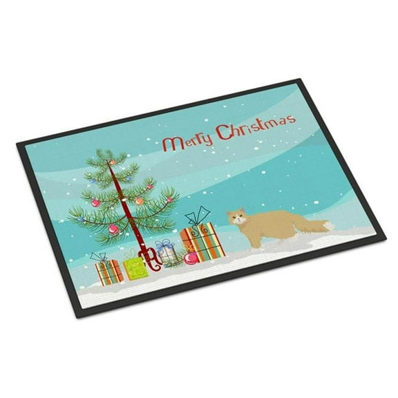 Carolines Treasures CK4668MAT 18 x 27 in. Oregon Rex Cat Merry Christmas Indoor or Outdoor Mat