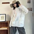 thumbnail image 4 of Traje ligero de escalada de montaña para mujer, traje holgado para ciclismo al aire libre, manga protectora solar, azul profundo, antisol para verano, 4 of 5
