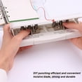 thumbnail image 3 of Hole Paper Punch, Hole Punch Adjustable Spacing Sturdy DIY Ruler Design 3 Hole 6 Hole 9 Hole  For Office, 3 of 8