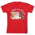 thumbnail image 5 of Tasty Peach S'more To Love Youth Girl's Red Crew Neck Short Sleeve T-shirt-XS, 5 of 7