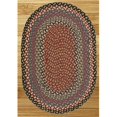 thumbnail image 1 of Burgundy-Blue-Gray Jute Braided Rug, 1 of 1