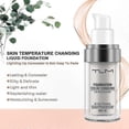thumbnail image 2 of 2-Pack Color-Changing Foundation for Mature Skin, Liquid Nude Makeup Base with Concealer Cream, 2 of 5