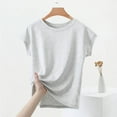 thumbnail image 5 of UYISJ Women's Cotton Crew Neck T-Shirt Summer Short Sleeve Tops Casual Lightweight Breathable Lounge Soft Tees XL, 5 of 5